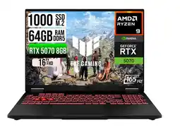 Falabella PORTATIL TUF A16 AMD RYZEN 9 270 RTX 5070 8GB SSD 1TB RAM 64GB 16 FHD 165HZ oferta