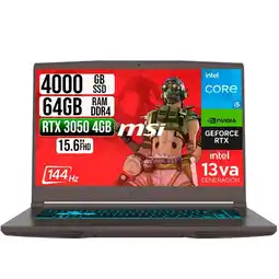 Falabella PORTATIL THIN 15 INTEL I5-13420H RTX 30504GB SSD 4TB RAM 64GB 15.6 FHD 144HZ oferta