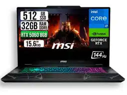 Falabella PORTATIL CYBORG 15 INTEL CORE 7 240H RTX 5060 8GB SSD 512GB RAM 32GB 15.6 FHD 144HZ oferta