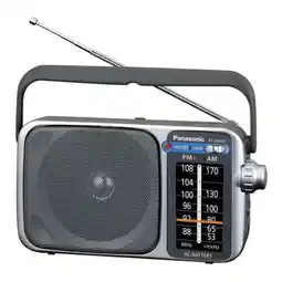 Falabella Radio Portátil RF-2400D AMFM Sintonizador Digital AFC CorrientePilas LED Altavoz 10cm oferta