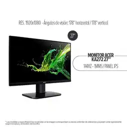 Falabella Monitor KA272 27″ / 144 Hz – 1 ms / IPS – FHD / AMD FreeSync oferta