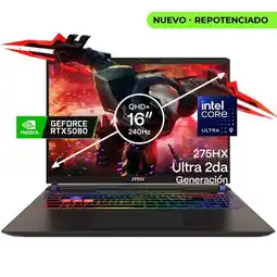 Falabella Portátil Vector Core Ultra 9 275HX RTX 5080 16GB RAM 48GB SSD 512GB oferta