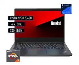 Falabella PORTATIL THINKPAD T14 AMD RYZEN 7 PRO 7840U RAM 32GB DDR5 - 512GB M.2 SSD 14 WIN 11 PRO oferta