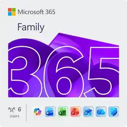 Falabella Licencia Office 365 Familia 12 Meses: PIN Original - 6 Usuarios, 6 TB OneDrive - 30 Dispositivos KEY oferta