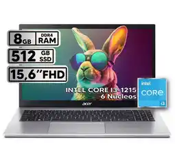 Falabella PORTÁTIL INTEL CORE i3 1215U RAM 8GB SSD 512GB 156″ FHD SILVER oferta