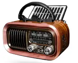 Falabella Radio Vintage Retro Bluetooth Carga Solar Recargable Fmamsw Portátil Café Café oferta