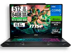 Falabella PORTATIL CYBORG 15 INTEL CORE 7 240H RTX 5060 8GB SSD 512GB RAM 64GB 15.6 FHD 144HZ oferta