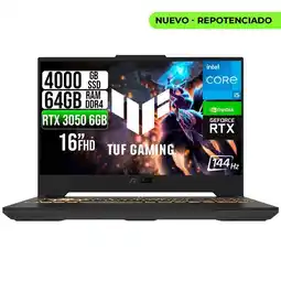 Falabella PORTATIL TUF INTEL CORE 5-210H RTX 3050 6GB SSD 4TB RAM 64GB 16 WUXGA 144HZ oferta
