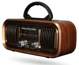 Falabella Radio Vintage Retro Bluetooth Am Fm Sw Solar Recargable Rx-826 Café Café oferta