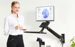 Falabella Soporte a Muro para Monitor y Teclado 22” a 35” Estación de Trabajo Ajustable VESA 75100 oferta