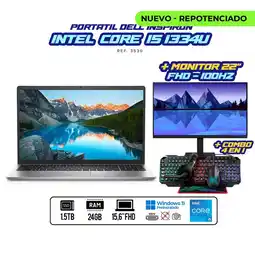 Falabella PORTATIL INSPIRON Monitor 22 100Hz INTEL CI5 1334U RAM 24GB DDR4 SSD 1.5TB COMBO oferta