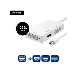 Falabella Adaptador Convertidor Mini Displayport A Vga Hdmi Y Dvi oferta