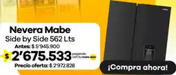 Éxito Mabe nevera side by side oferta
