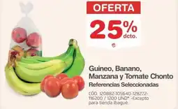 Makro Guineo, banano, manzana y tomate chonto oferta