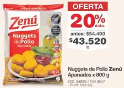 Makro Zenú nuggets de pollo apanados oferta