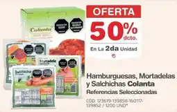 Makro Colanta hamburguesas, mortadelas y salchichas oferta