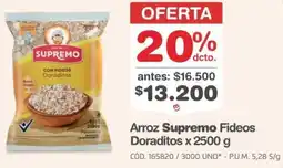 Makro Supremo arroz fideos doraditos oferta