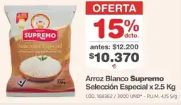 Makro Supremo arroz blanco selección especial oferta