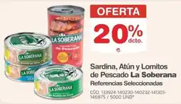 Makro La soberana sardina, atún y lomitos de pescado oferta