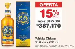 Makro Chivas whisky 18 años oferta