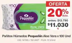 Makro Pequeñín pañitos húmedos aloe vera oferta