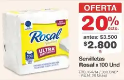 Makro Rosal servilletas oferta