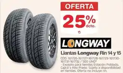 Makro Longway llantas rin 14 y 15 oferta