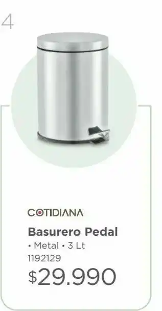 Easy Basurero pedal 3 lt oferta