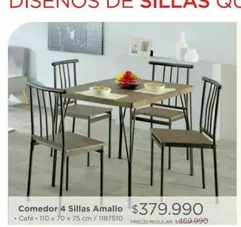Easy Comedor 4 sillas amalio oferta