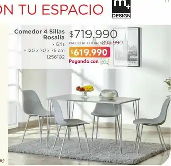 Easy Comedor 4 sillas rosalia oferta