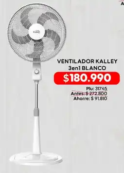 Mercapava Kalley ventilador 3en1 blanco oferta