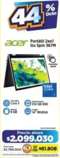 Alkomprar Acer portátil 2 en 1 oferta