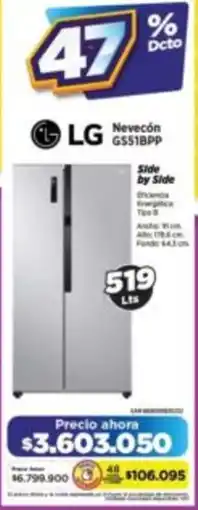 Alkomprar LG nevecón GS51BPP oferta