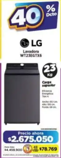 Alkomprar LG lavadora WT23EGTX6 oferta
