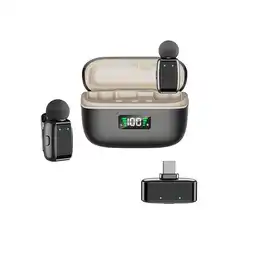 Falabella Mini Micrófono Inalámbrico Doble Tipo C con Base de Carga oferta