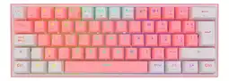 Falabella Teclado K616 FIZZ PRO RGB Rosa Blanco de Materiales Duraderos y Respuesta Uniforme oferta