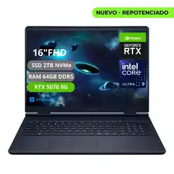 Falabella PORTATIL ALIENWARE 16X AURORA INTEL CORE ULTRA 9 275HX RTX 5070 8GB RAM 64GB SSD 2TB 240Hz oferta