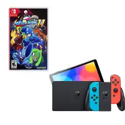 Falabella Switch Oled Neon Con Juego Megaman oferta