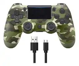 Falabella Control para ps4 pc y android compatible inalámbrico verde camuflado oferta