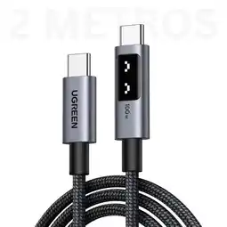 Falabella Cable USB-C 100W con Pantalla Led Inteligente 2M -Carga Súper Rápida para Laptop y Celular oferta