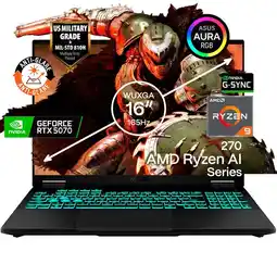 Falabella Portátil Gamer TUF AMD Ryzen 9 270 RAM 16GB SSD 8TB RTX 5070 8GB 165Hz oferta