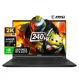 Falabella PORTATIL GAMER STEALTH A16 AMD RYZEN 9 AI 32/1TB RTX 4070 8 GB 16 2K 240HZ oferta
