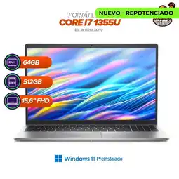 Falabella Portátil Inspiron 15 DC15250 / Intel Core i7-1355U / 64GB RAM / 512GBSSD/15.6”FHD oferta