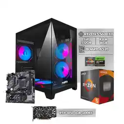 Falabella COMPUTADOR GAMER RYZEN 5 5600XT - RTX 3050 6GB - CHASIS PECERA 5 FANS RGB - RAM 16GB - 512GB oferta
