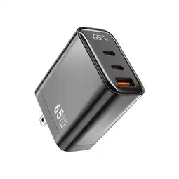 Falabella Adaptador con Tecnología GaN 65W Pantalla Digital 3 Puertos Compatible con Multiples dispositivos oferta