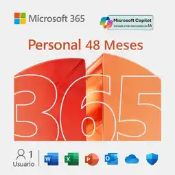 Falabella Licencia Office 365 Personal 48 Meses: 1 TB OneDrive - 5 Dispositivos Simultáneos oferta