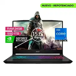 Falabella Portátil Gamer Katana Intel Core I7 14650hx 24/1 TB Rtx 5050 8gb Negro 15,6 Fhd oferta