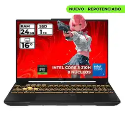 Falabella PORTATIL GAMER TUF INTEL CORE 5 210-H RTX 3050 24GB RAM 1TB SSD FHD 144HZ oferta