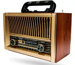 Falabella Radio Vintage Bluetooth Recargable Fx Parlante Retro Con Control Usb Sd Fm Am oferta