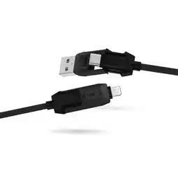 Falabella Cable De Carga Universal 4 En 1 G-tide 65w Carga Rápida Usb-c Micro 1.5m Negro oferta